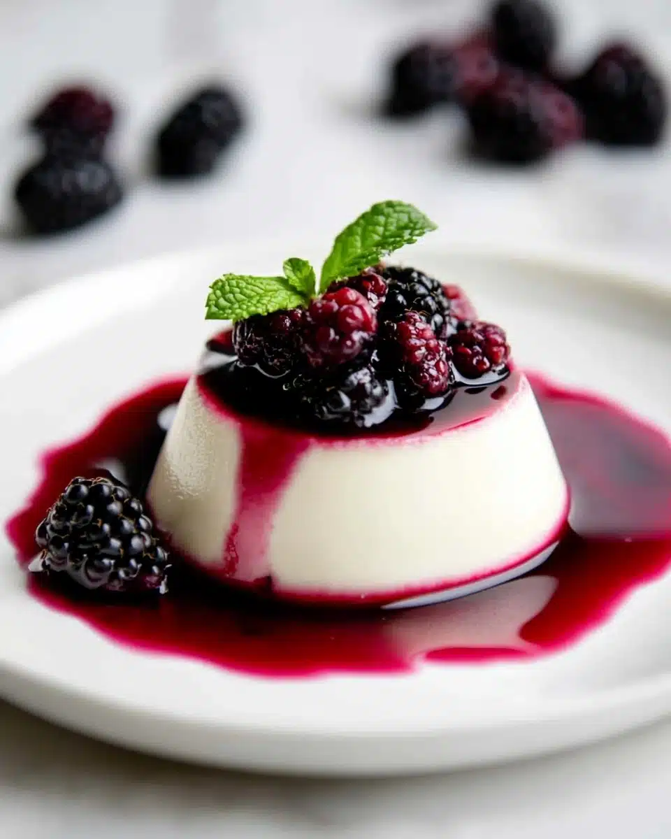 Coconut Lime Panna Cotta with Roasted Berries Recipe