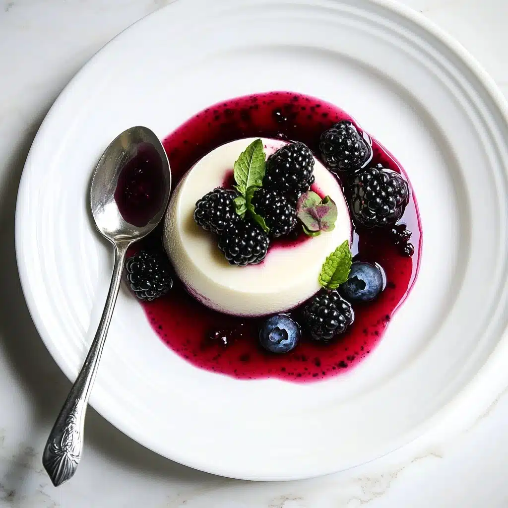 Coconut Lime Panna Cotta with Roasted Berries Recipe - Recipe Image