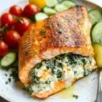 Spinach and Feta Stuffed Salmon Recipe