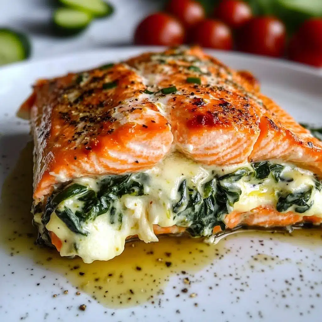 Spinach and Feta Stuffed Salmon Recipe - Recipe Image