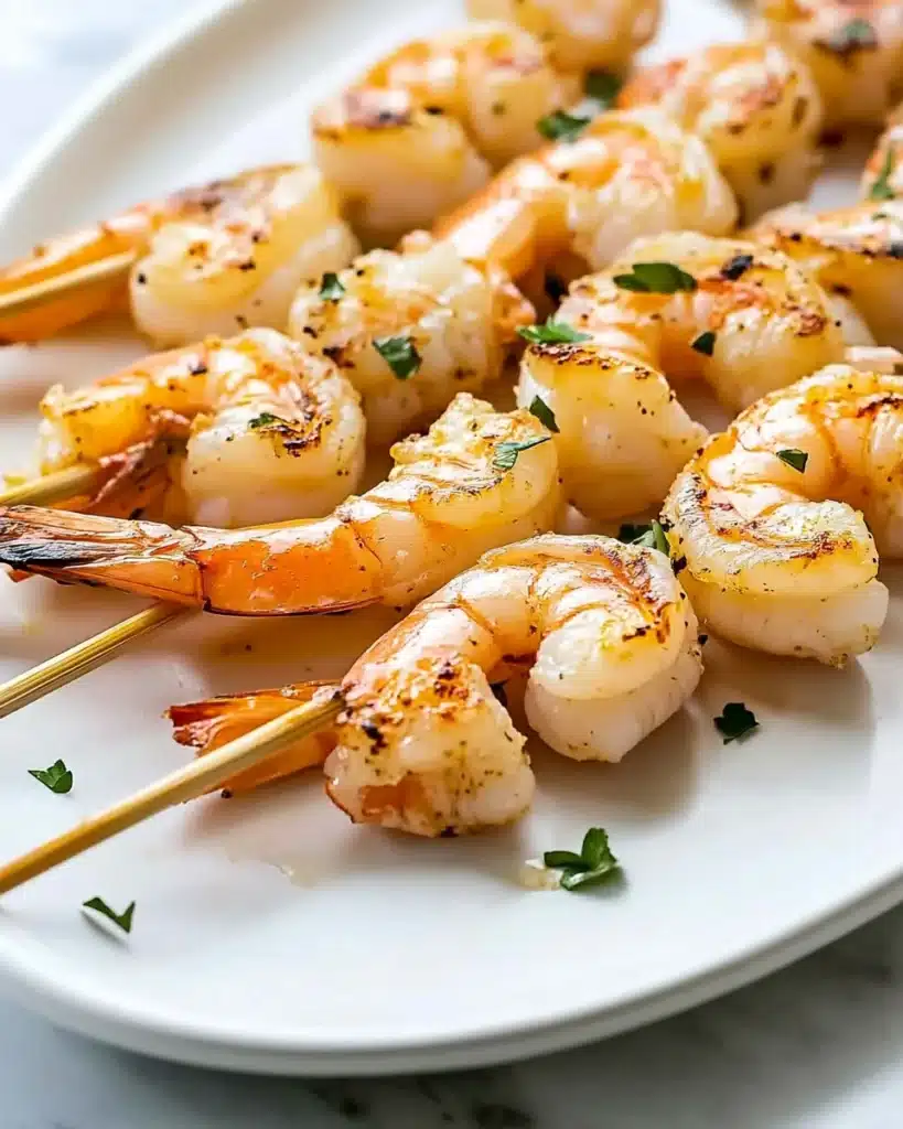 Grilled Garlic Shrimp Skewers Recipe