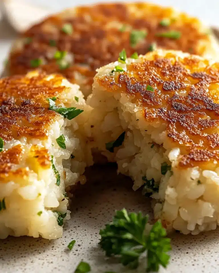 Crispy Garlic-Herb Rice Patties Recipe