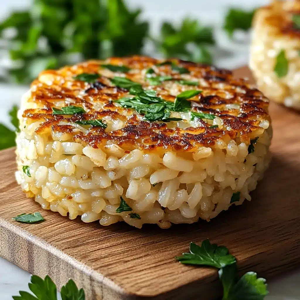 Crispy Garlic-Herb Rice Patties Recipe - Recipe Image