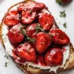Roasted Strawberry Whipped Ricotta Toast Recipe