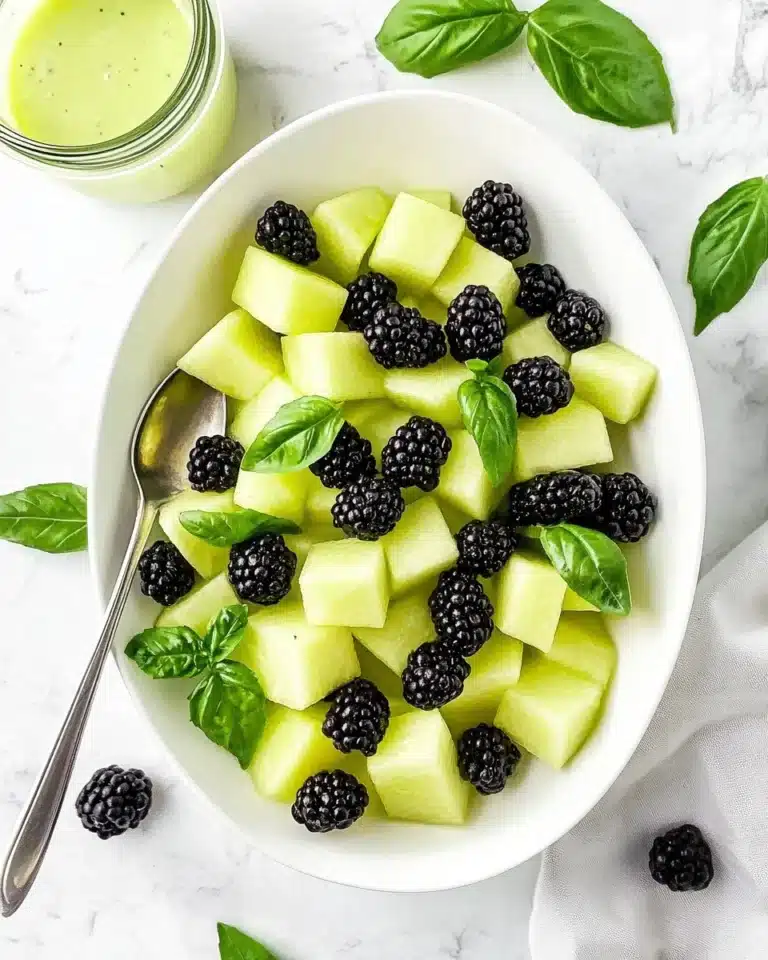 Blackberry Honeydew Salad with Basil Recipe