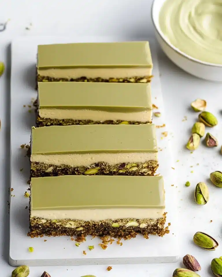 No Bake Vegan Dubai Cheesecake Bars Recipe