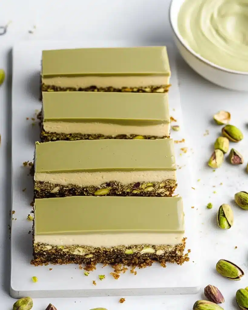 No Bake Vegan Dubai Cheesecake Bars Recipe
