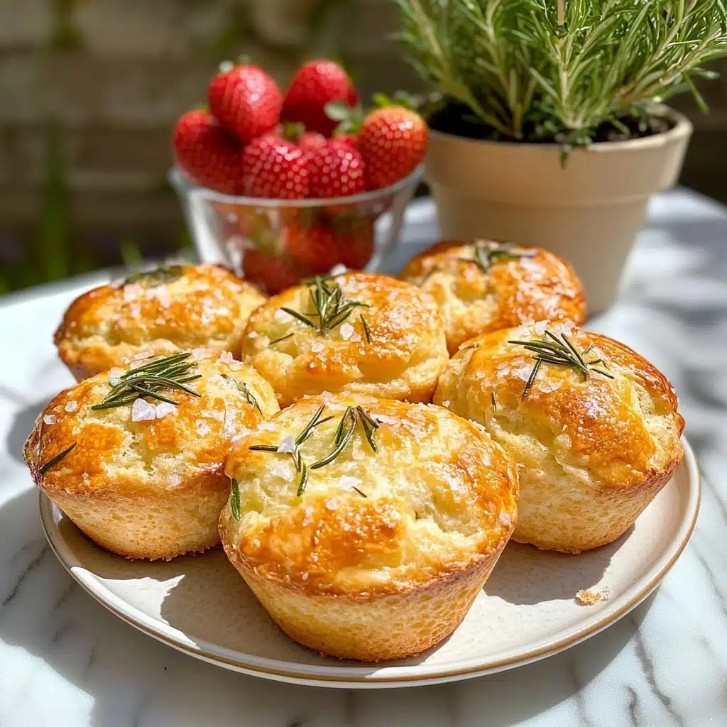 Salted Rosemary Sourdough Focaccia Muffins Recipe - Recipe Image