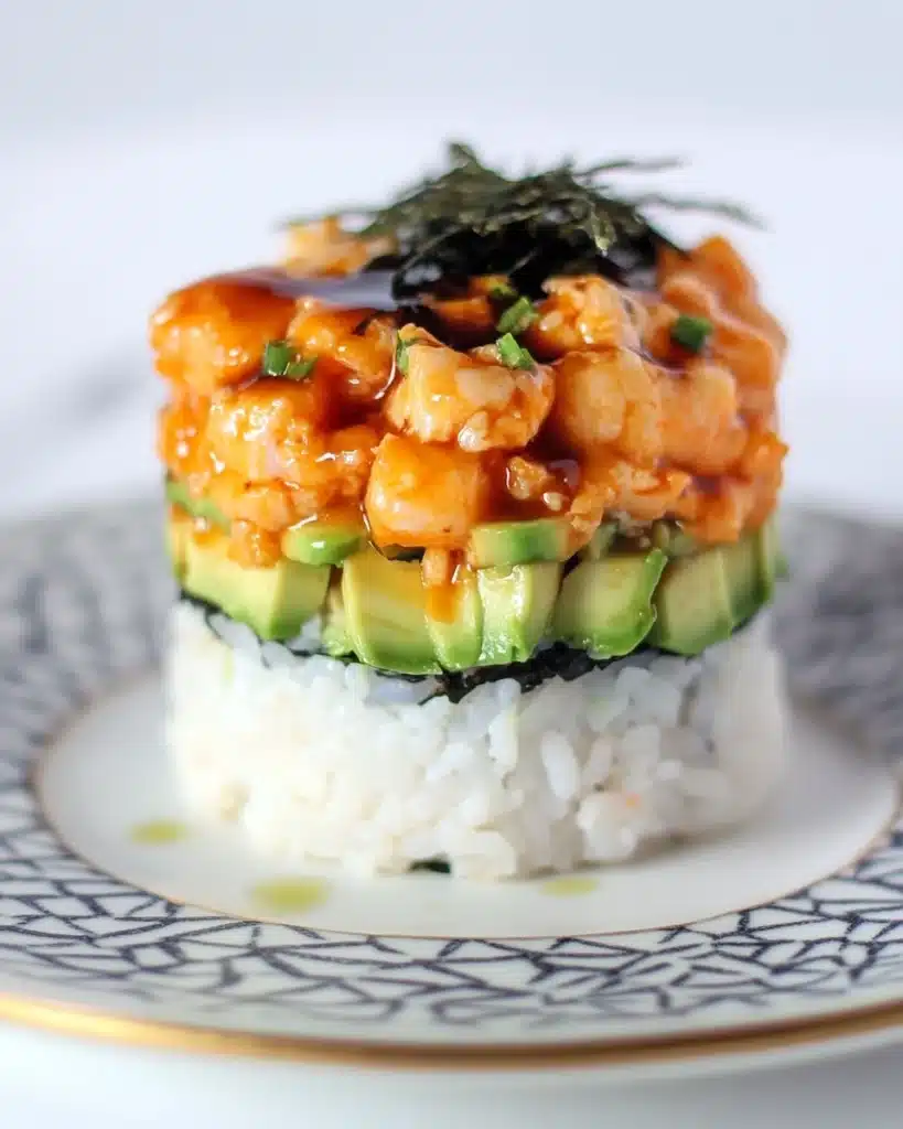 Spicy Shrimp Sushi Stacks Recipe
