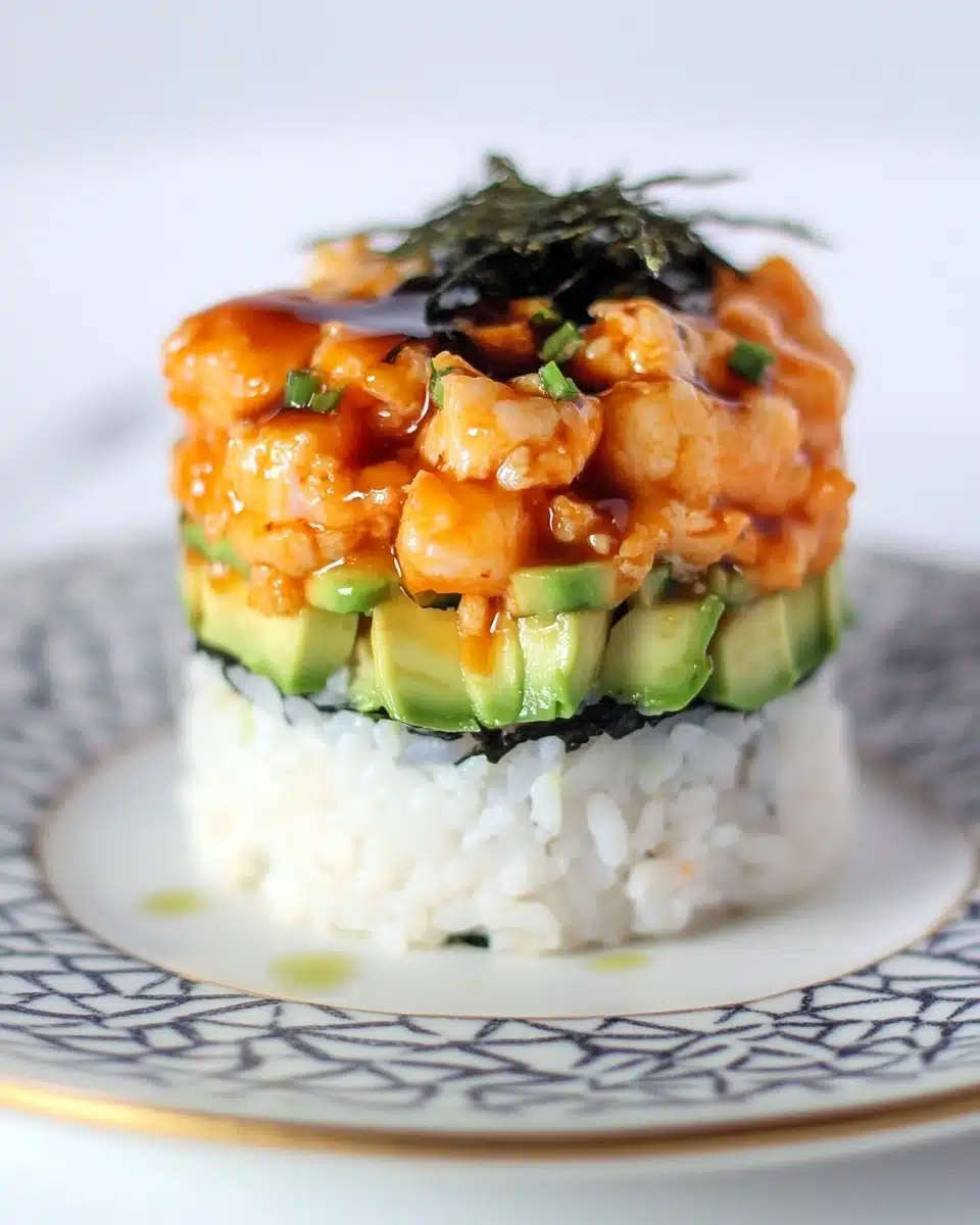 Spicy Shrimp Sushi Stacks Recipe