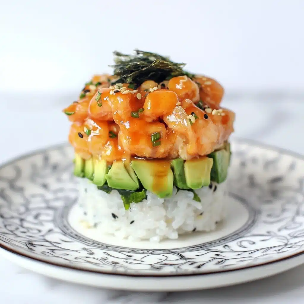 Spicy Shrimp Sushi Stacks Recipe - Recipe Image