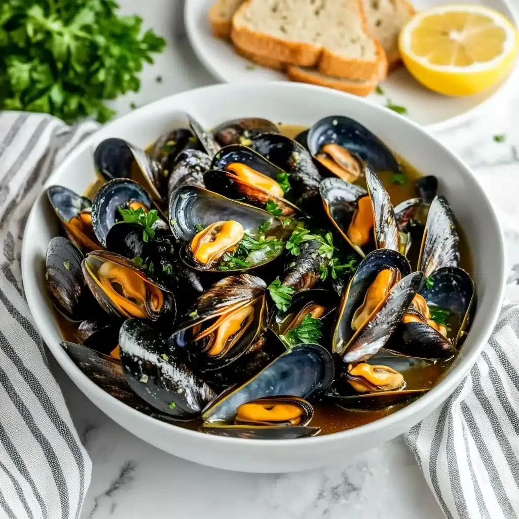 Garlic Butter Mussels Recipe - Recipe Image