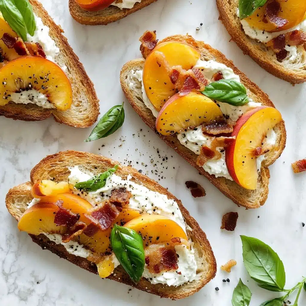 Grilled Peach Crostini Recipe - Recipe Image