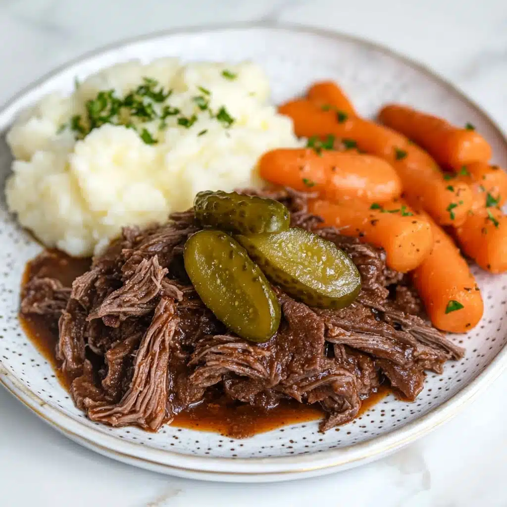 Slow Cooker Dill Pickle Pot Roast Recipe - Recipe Image