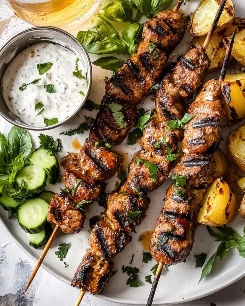 Ranch Chicken Tzatziki with Garlic Parmesan Zucchini Recipe