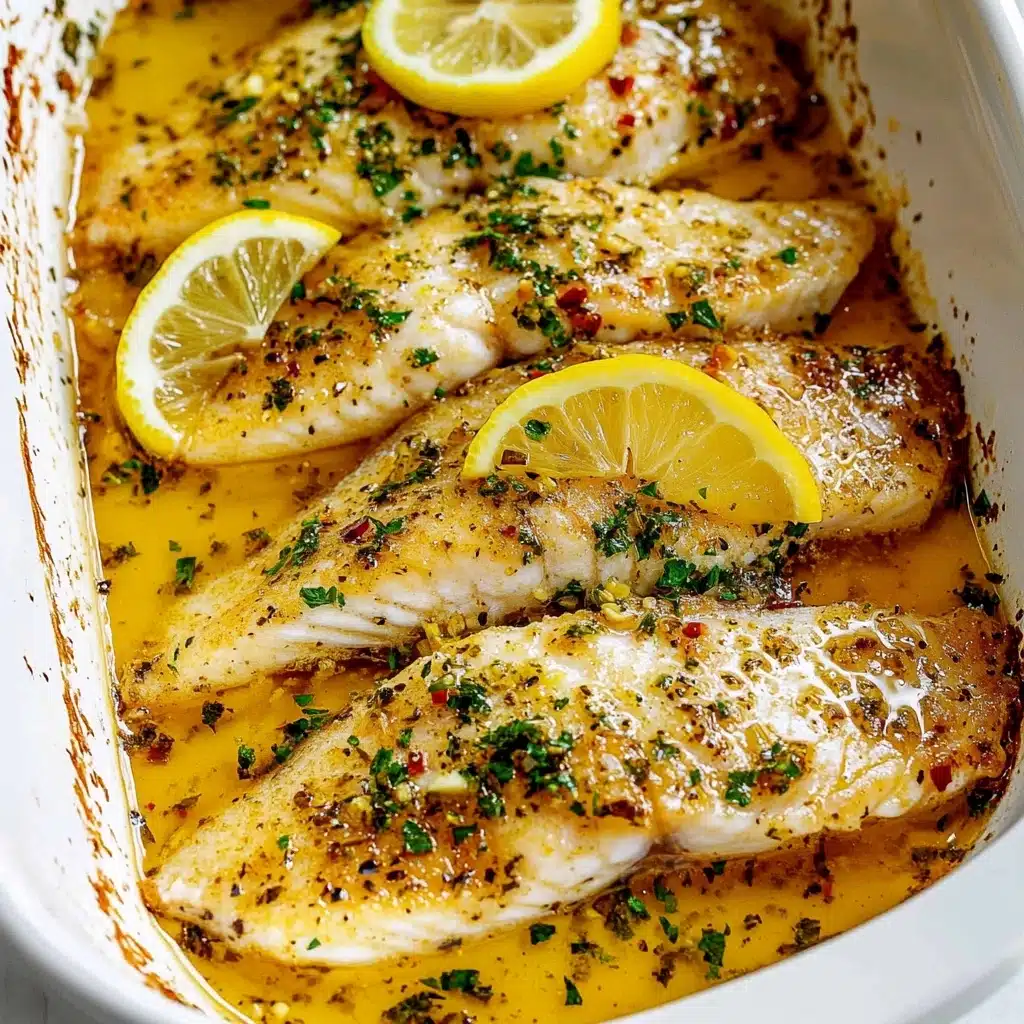 GARLIC BUTTER OVEN BAKED TILAPIA Recipe - Recipe Image
