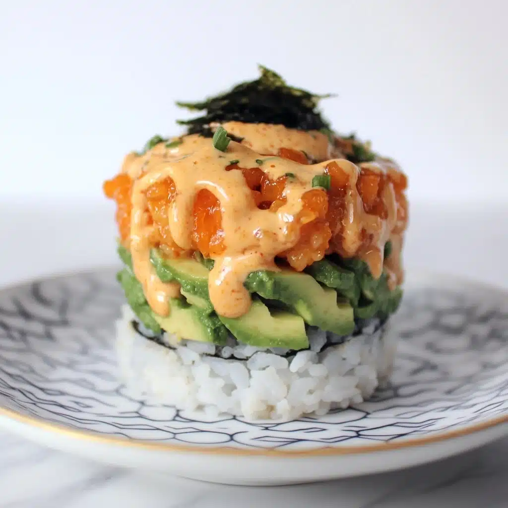 Spicy Shrimp Sushi Stacks Recipe - Recipe Image