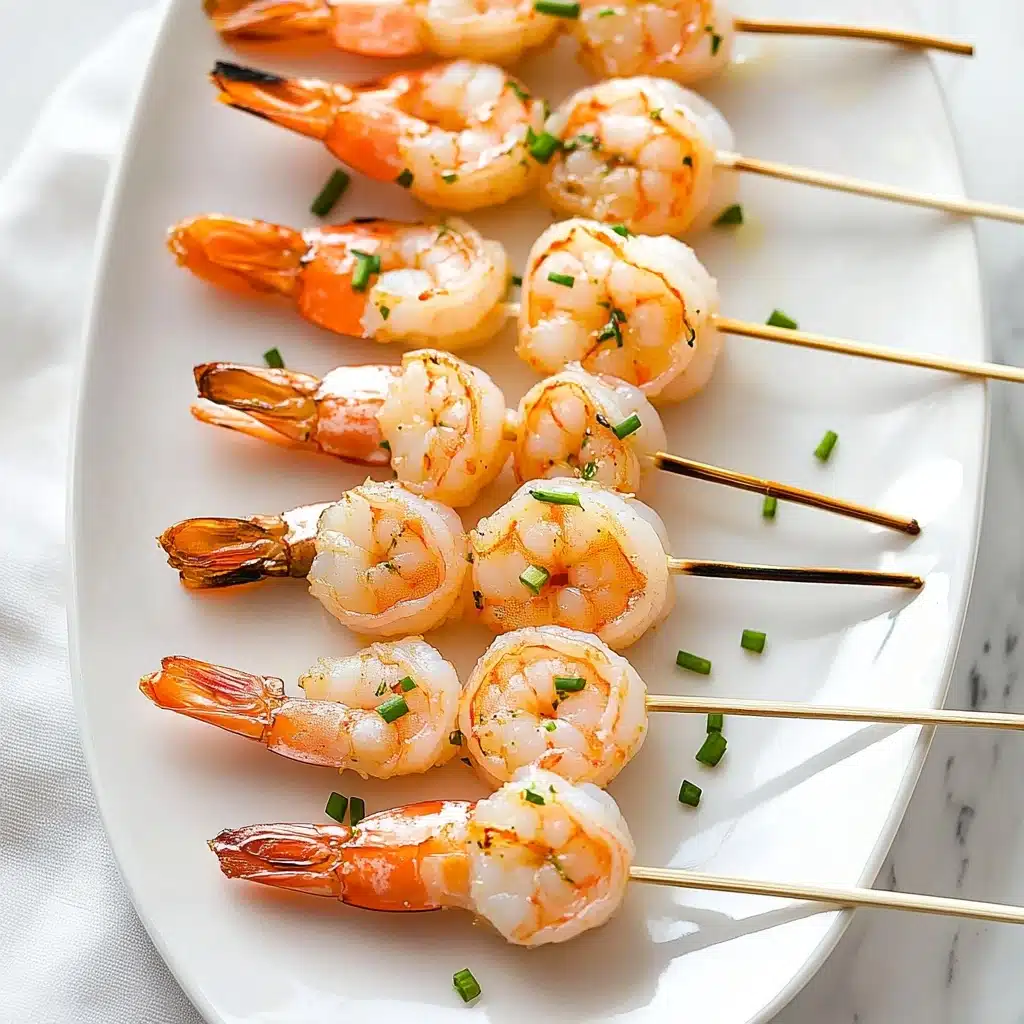 Grilled Garlic Shrimp Skewers Recipe - Recipe Image