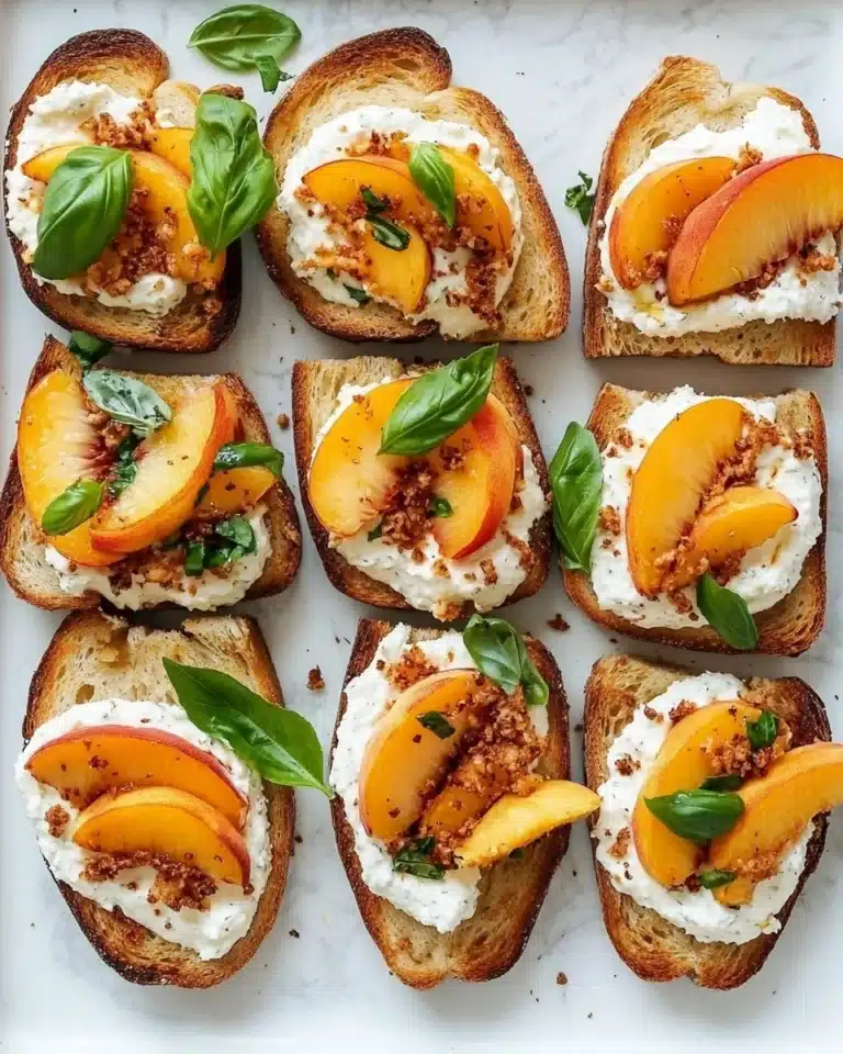 Grilled Peach Crostini Recipe