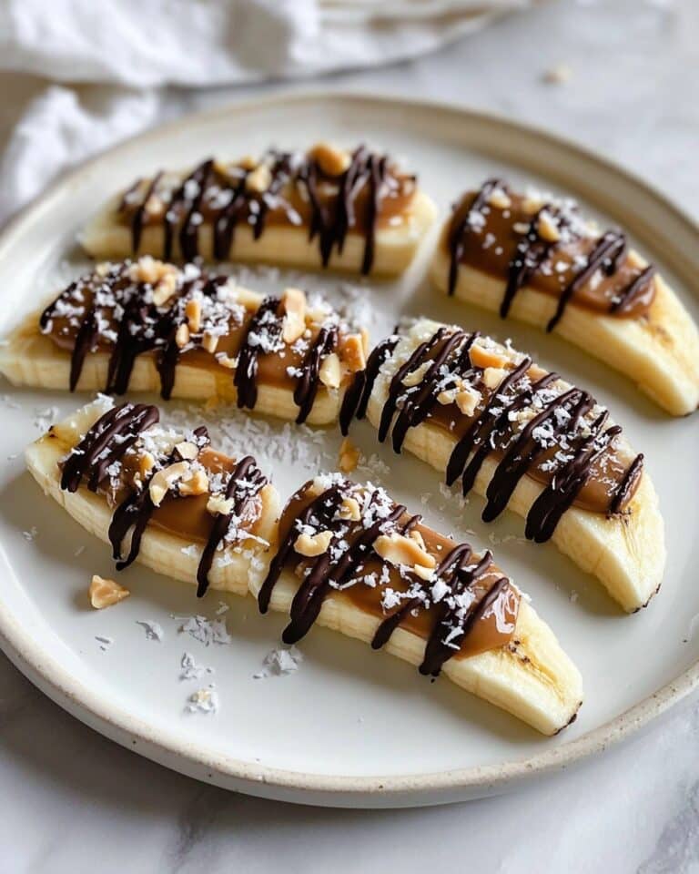 Frozen Banana Snacks with Chocolate, Peanut Butter, and Shredded Coconut Recipe