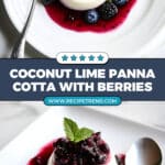 Coconut Lime Panna Cotta with Roasted Berries Recipe