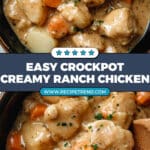 Crockpot Creamy Ranch Chicken Recipe