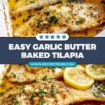 GARLIC BUTTER OVEN BAKED TILAPIA Recipe