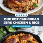 One Pot Caribbean Jerk Chicken & Rice Recipe