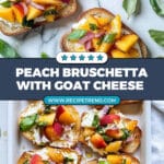 Peach Bruschetta with Goat Cheese and Honey Recipe