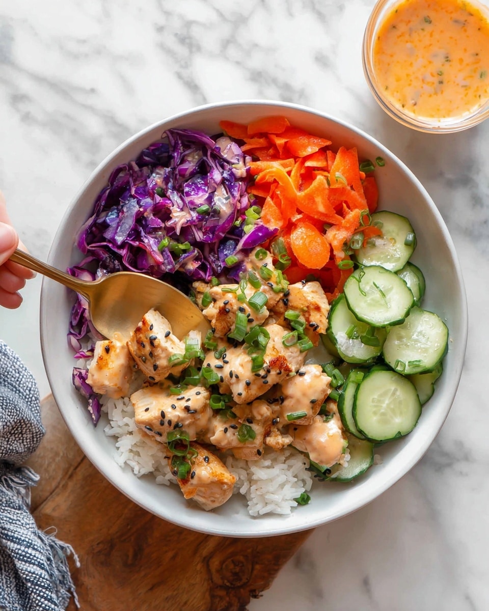 Bang Bang Chicken Bowls with Spicy Honey Chili Sauce Recipe - Recipe Image