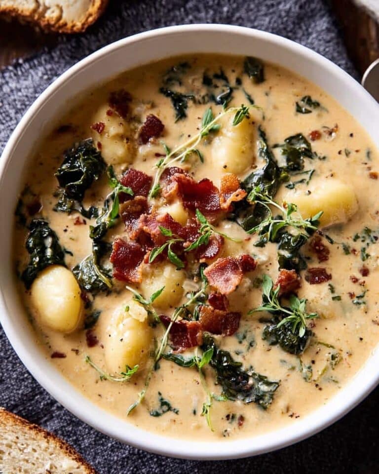 Creamy Gnocchi Soup with Rosemary Bacon Recipe