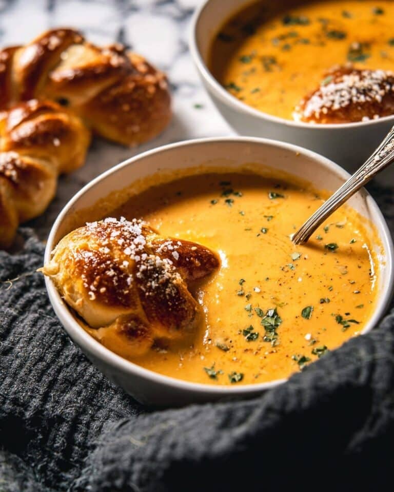 Brie and Cheddar Butternut Squash Beer Soup Recipe