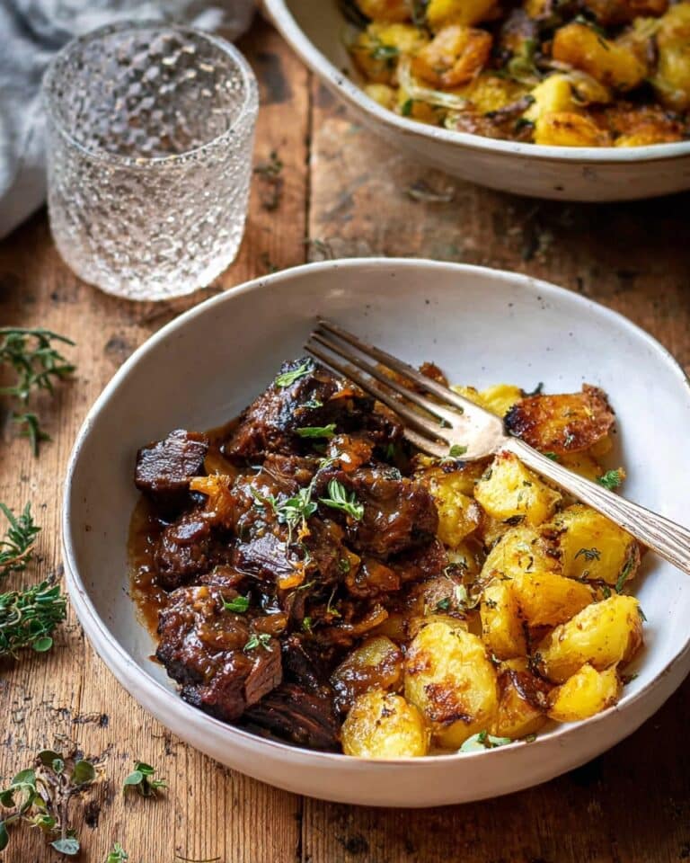 Cider Braised Pot Roast with Crispy Sage Potatoes Recipe
