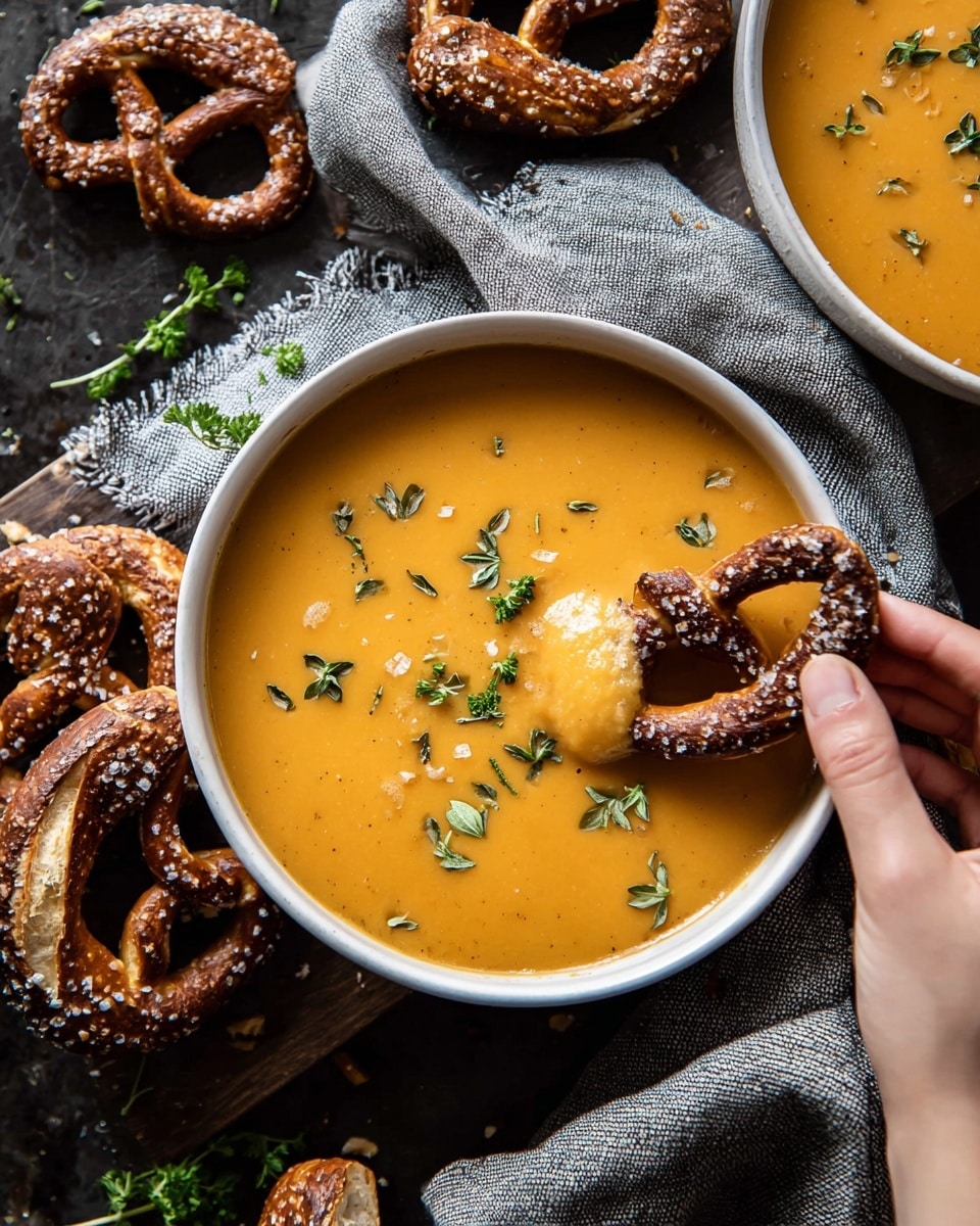 Brie and Cheddar Apple Beer Soup Recipe - Recipe Image