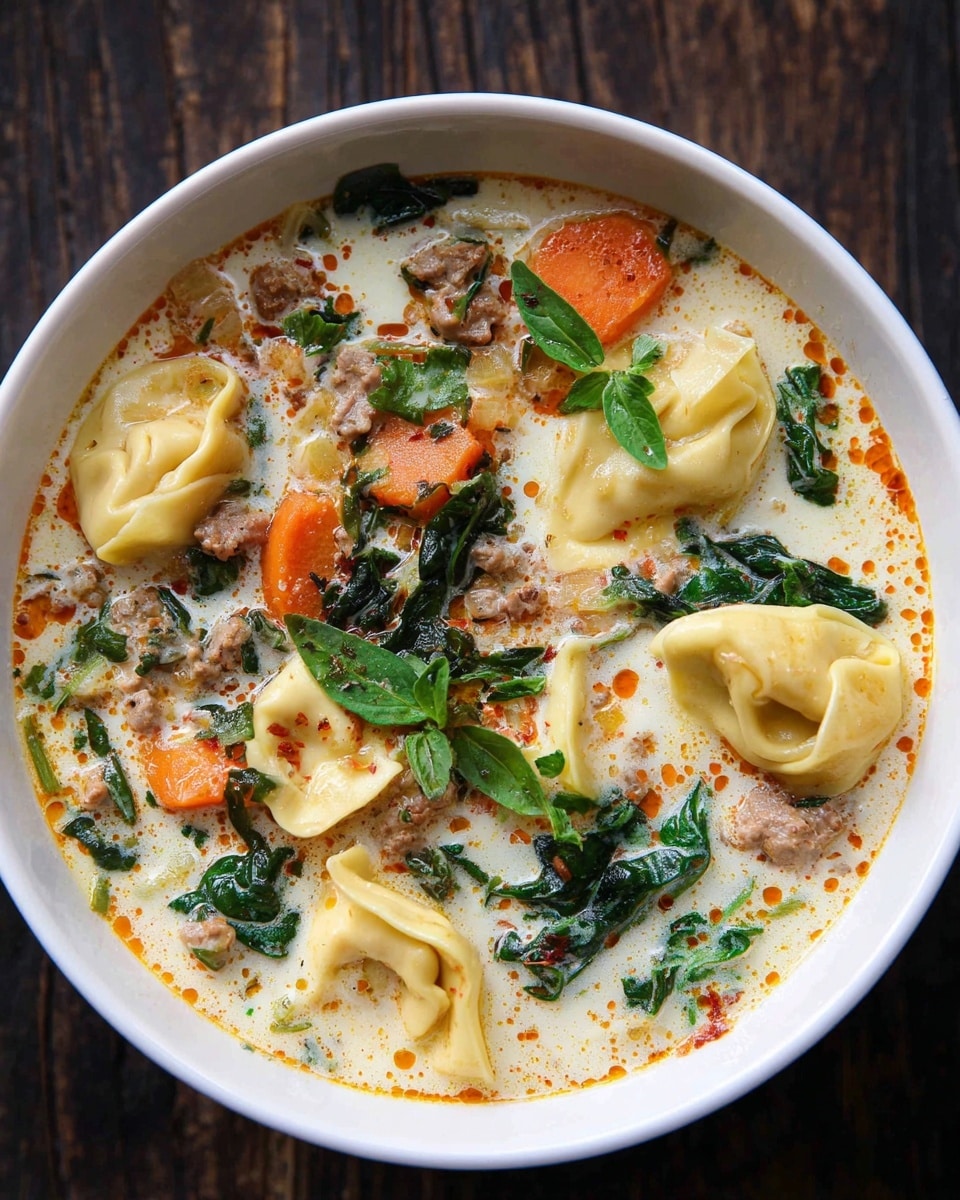 Creamy Sausage Tortellini Soup Recipe - Recipe Image