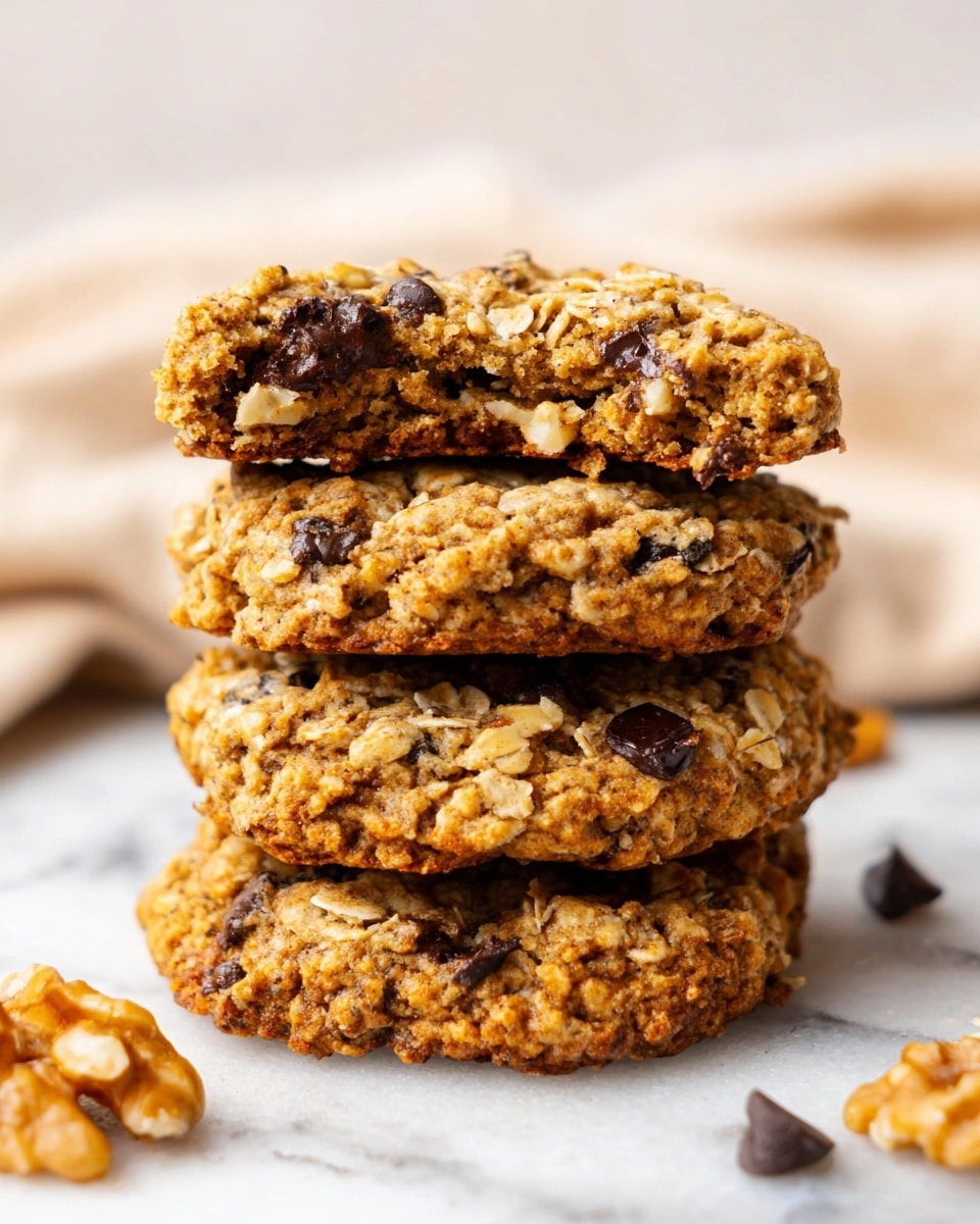 Apple Oatmeal Cookies with Dark Chocolate Chips and Walnuts Recipe - Recipe Image