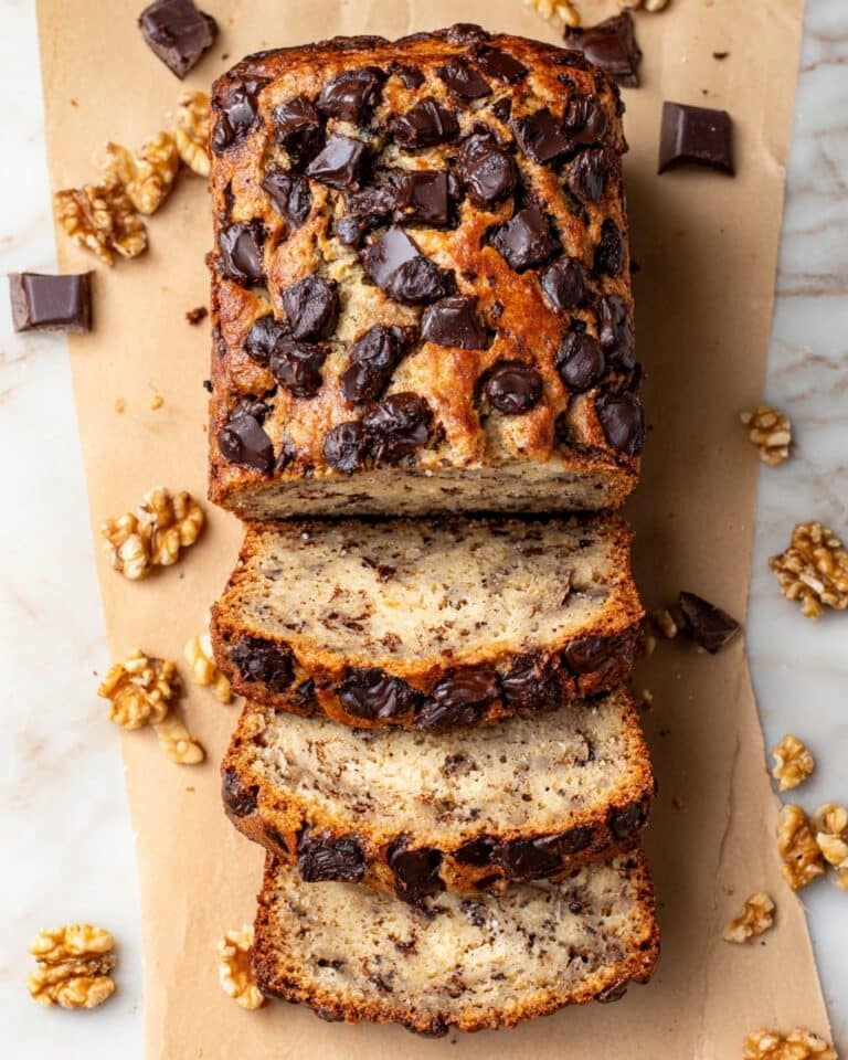 Flourless Banana Bread with Chocolate and Nuts Recipe