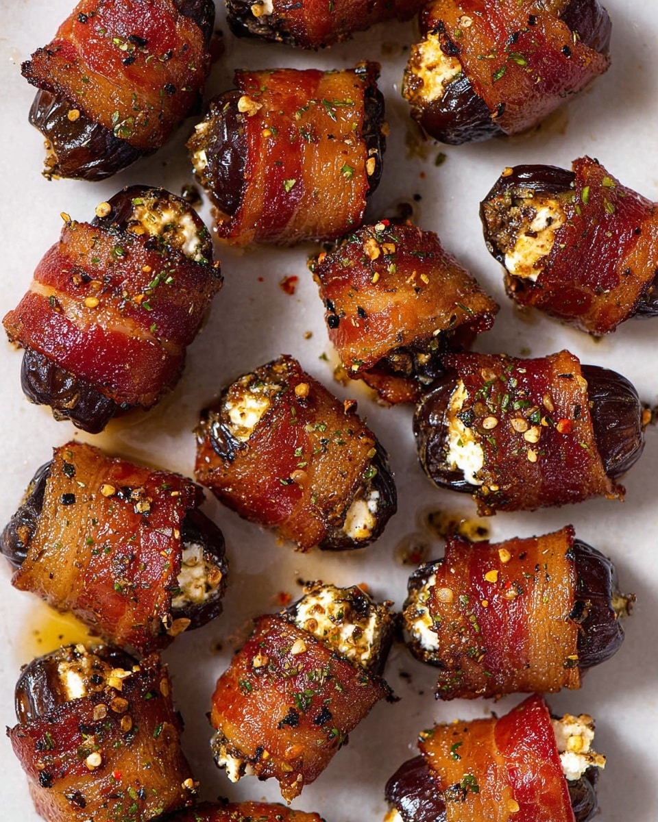 Bacon-Wrapped Dates with Goat Cheese and Maple Glaze Recipe - Recipe Image