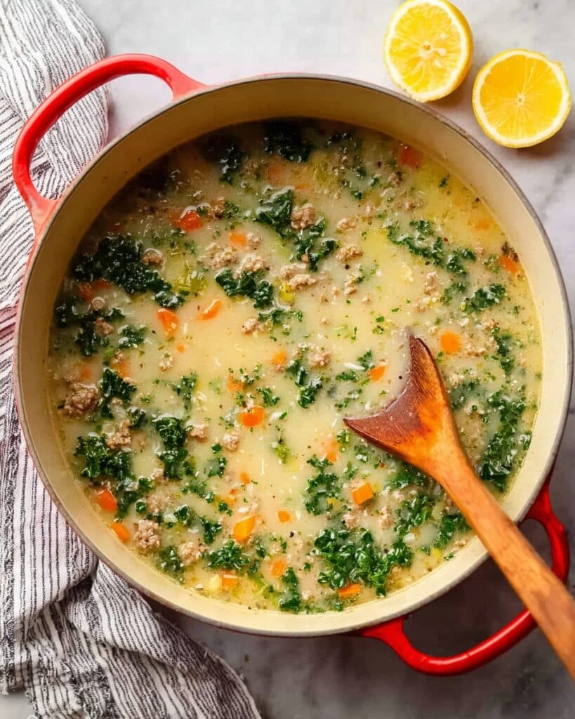 Turkey Sausage, Kale and White Bean Soup Recipe