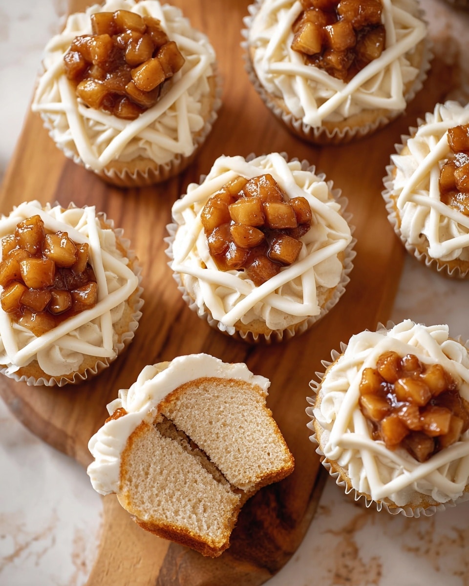 Apple Pie Cupcakes with Cinnamon Cream Cheese Frosting Recipe - Recipe Image