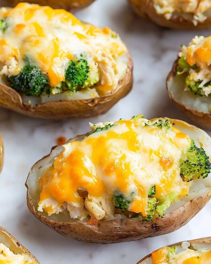 Broccoli and Cheddar Twice-Baked Potatoes Recipe