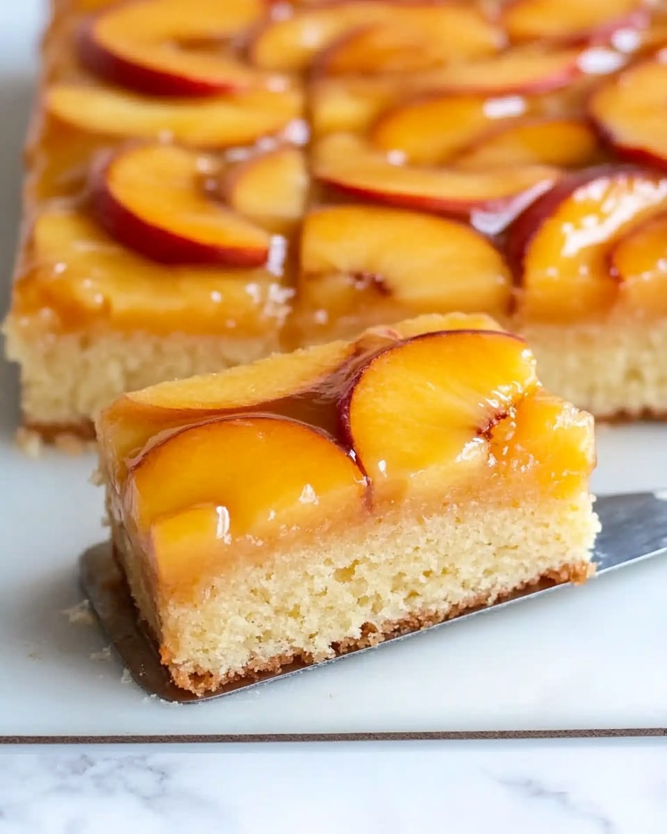 Peach Upside-Down Cake Recipe - Recipe Image