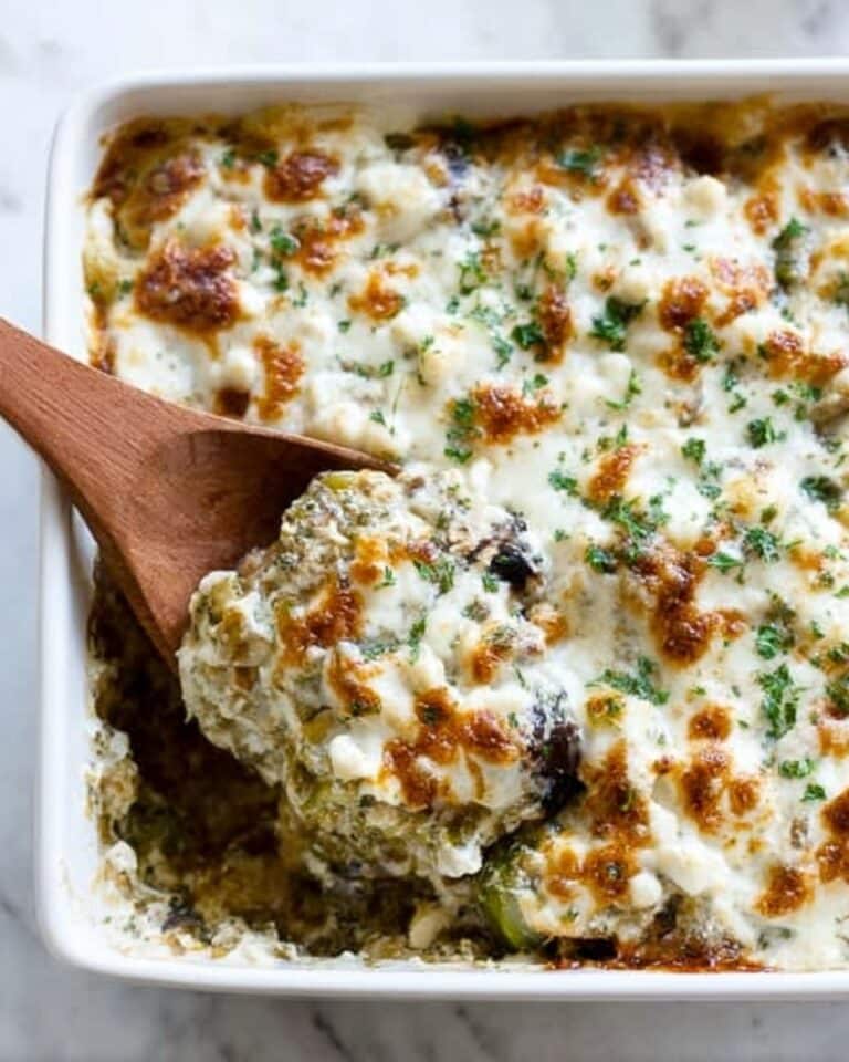 Eggplant and Vegetable Casserole with Fresh Herbs and Melty Cheese Recipe