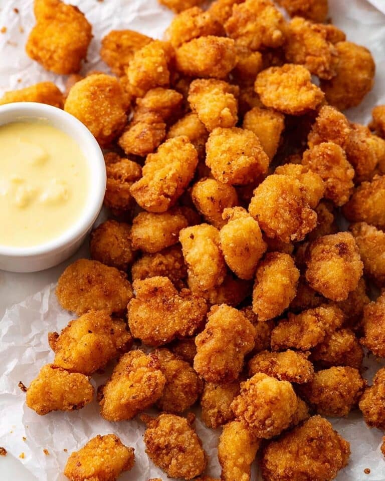 Crispy Popcorn Chicken with Secret Herbs and Spices Dipping Sauce Recipe