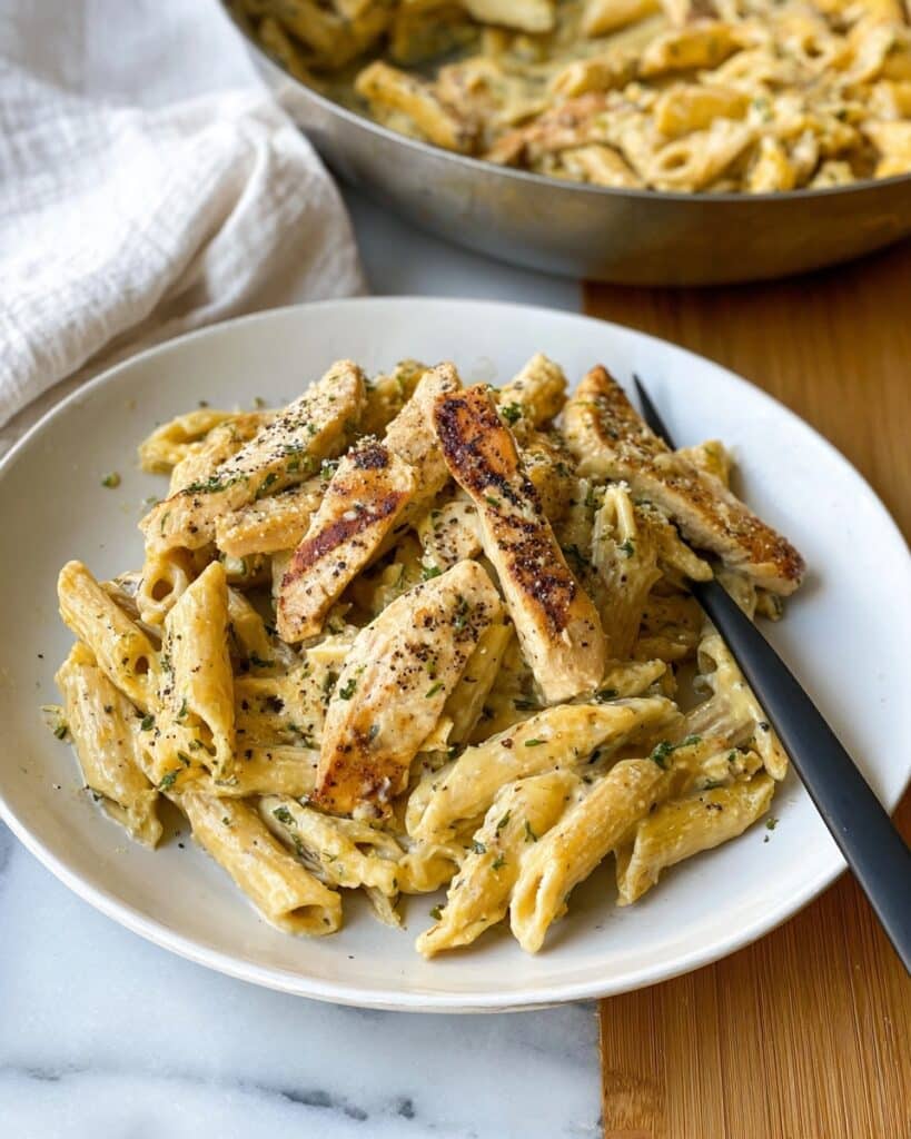Garlic Parmesan Chicken and Pasta Recipe