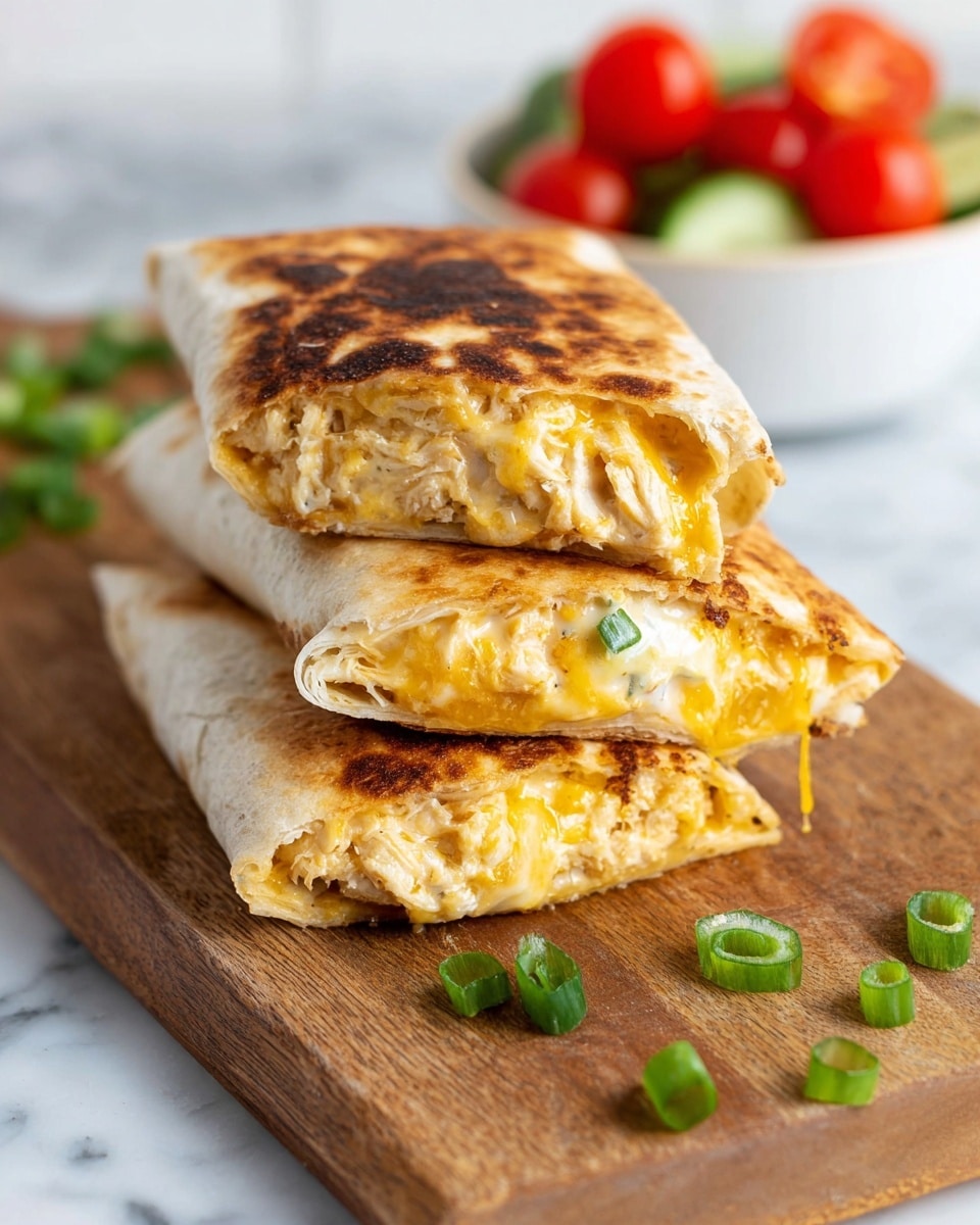 Cheesy Garlic Chicken Wraps Recipe - Recipe Image