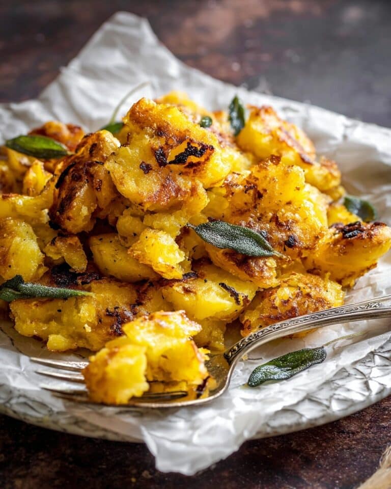 Crispy Brown Butter Sage Smashed Potatoes Recipe