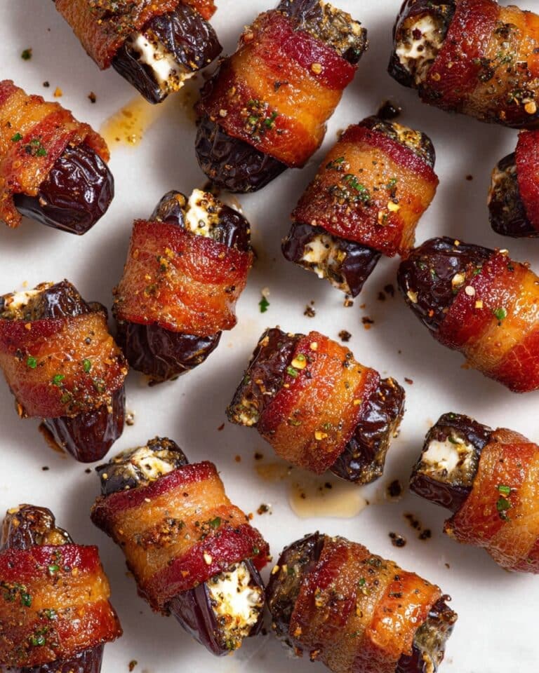 Bacon-Wrapped Dates with Goat Cheese and Maple Glaze Recipe