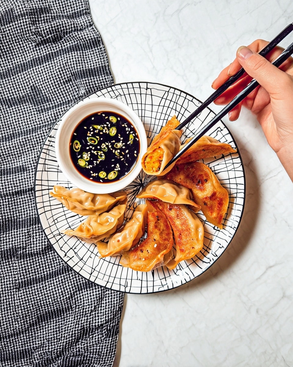 Butternut Squash Potstickers with Soy-Vinegar Dipping Sauce Recipe - Recipe Image