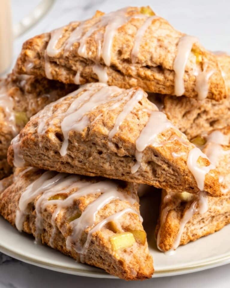 Glazed Apple Scones with Fall Spices Recipe